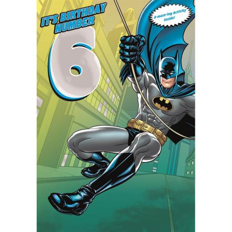 6th Birthday Batman Activity Birthday Card £1.85